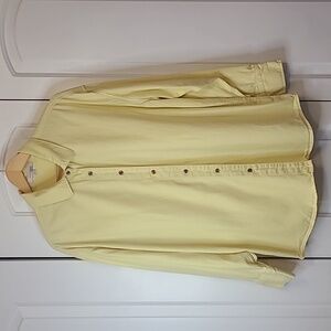 Favorite Daughter Erin Ex-Boyfriend Button Down Shirt in Lemonade Yellow Size M